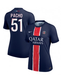 Billige Paris Saint-Germain Willian Pacho #51 Hjemmedrakt Dame 2024-25 Kortermet